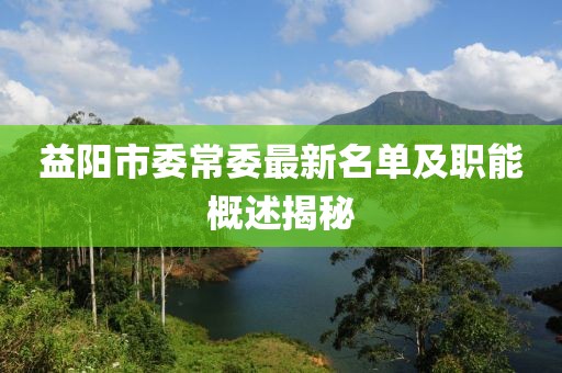 益陽市委常委最新名單及職能概述揭秘