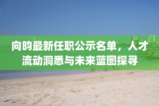 向昀最新任職公示名單，人才流動(dòng)洞悉與未來藍(lán)圖探尋